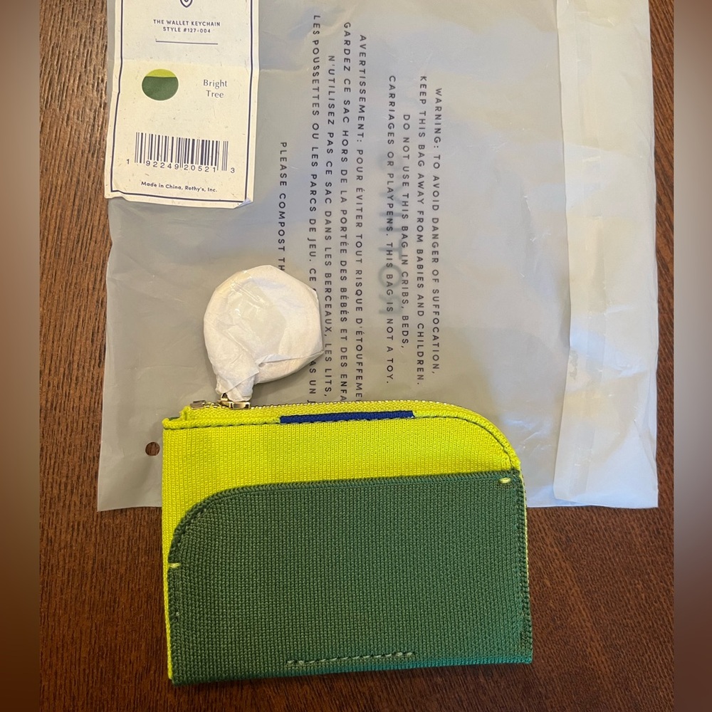 NWT ROTHYS Wallet Keychain Bright Tree